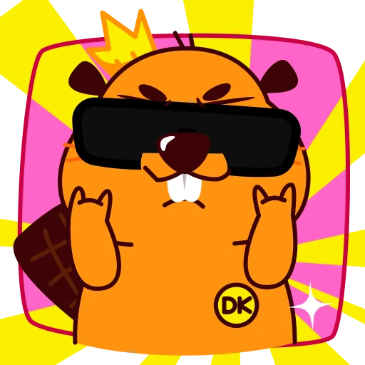 🤘 Стикер «Duelist King Beaver King» для Telegram