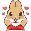 ❤️ Эмодзи «Dwarf Bunny» для Telegram