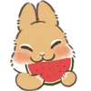 🍉 Эмодзи «Dwarf Bunny» для Telegram