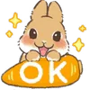 🥕 Эмодзи «Dwarf Bunny» для Telegram