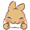 👍 Эмодзи «Dwarf Bunny» для Telegram