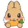 🥕 Эмодзи «Dwarf Bunny» для Telegram