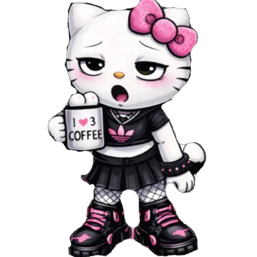 Стикерпак EMO KITTY для Telegram — скачать