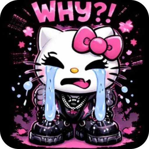 🫥 Стикер «EMO KITTY» для Telegram