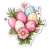 💐 Эмодзи «Розовые буквы и иконки к Пасхе, русские и английские» для Telegram