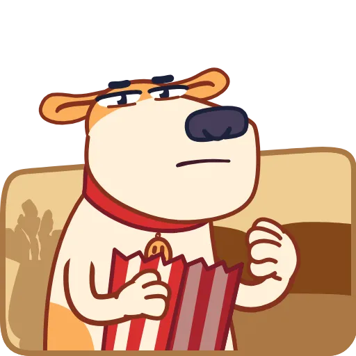 🍿 Эмодзи «Eddo Dog» для Telegram