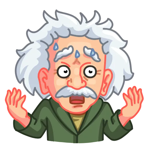 😰 Эмодзи «Einstein» для Telegram