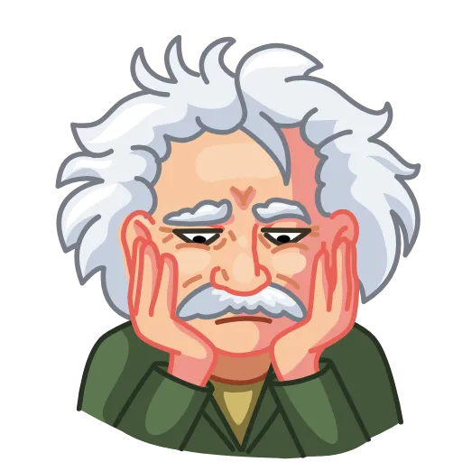 😞 Эмодзи «Einstein» для Telegram
