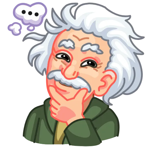 🤔 Эмодзи «Einstein» для Telegram