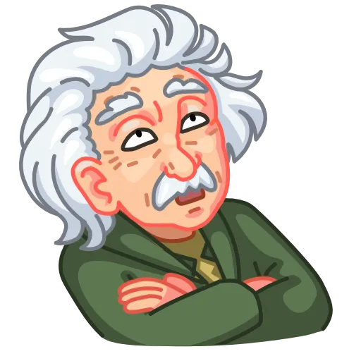 🙄 Эмодзи «Albert Einstein» для Telegram