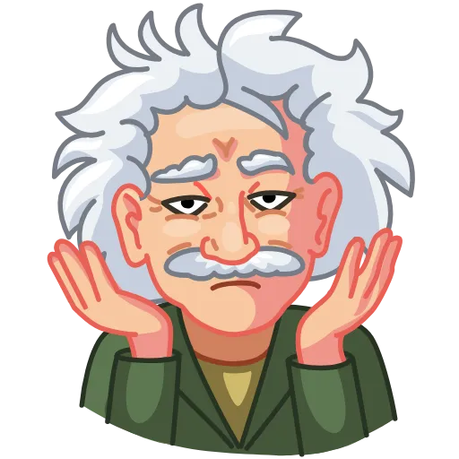 😞 Эмодзи «Albert Einstein» для Telegram