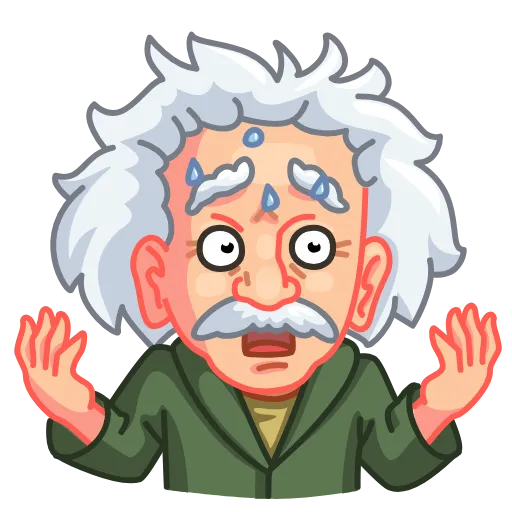 😱 Эмодзи «Albert Einstein» для Telegram