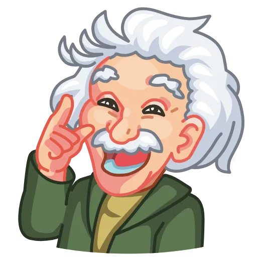 Эмодзи Albert Einstein для Telegram — скачать