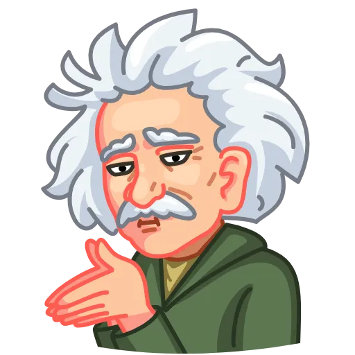 😐 Эмодзи «Albert Einstein» для Telegram