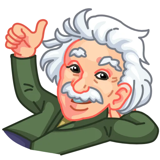 👍 Эмодзи «Albert Einstein» для Telegram