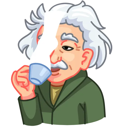 ☕️ Эмодзи «Albert Einstein» для Telegram