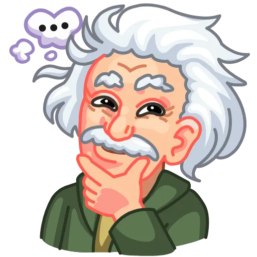 🤔 Эмодзи «Albert Einstein» для Telegram