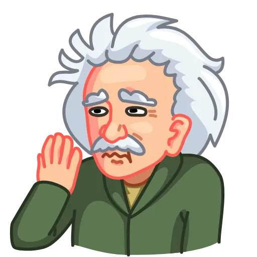 🤦‍♀️ Эмодзи «Albert Einstein» для Telegram