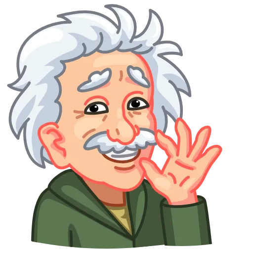 👌 Эмодзи «Albert Einstein» для Telegram
