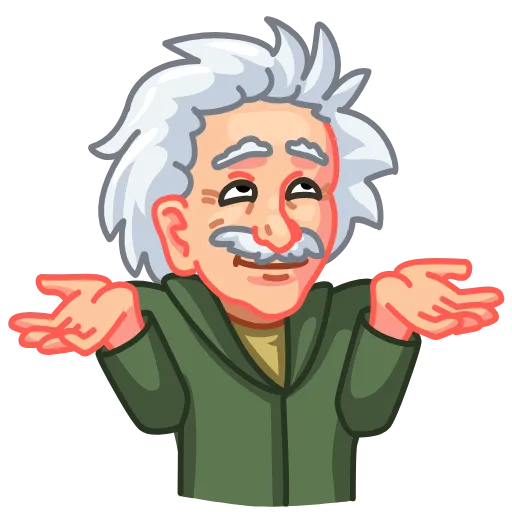 🤷‍♂️ Эмодзи «Albert Einstein» для Telegram