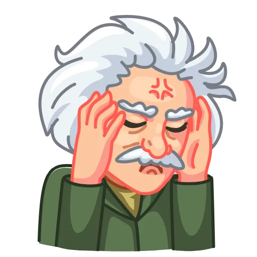 💆‍♀️ Эмодзи «Albert Einstein» для Telegram