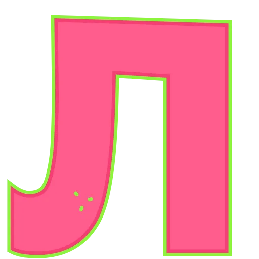 👓 Эмодзи «Elastic Letters Pink» для Telegram