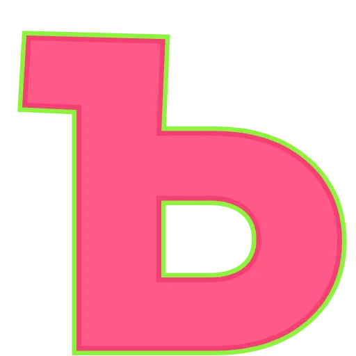 🦶 Эмодзи «Elastic Letters Pink» для Telegram