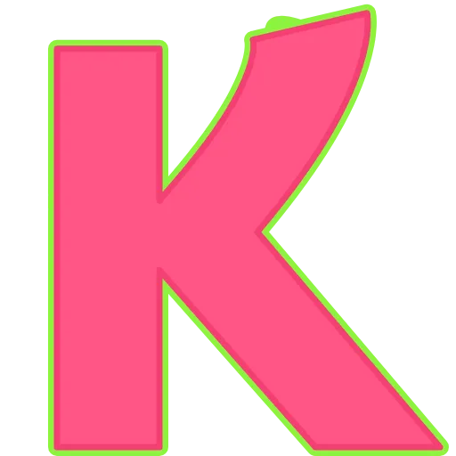 🐮 Эмодзи «Elastic Letters Pink» для Telegram