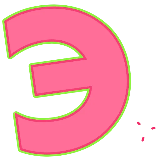 😲 Эмодзи «Elastic Letters Pink» для Telegram