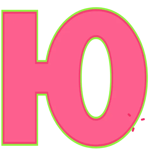 🎺 Эмодзи «Elastic Letters Pink» для Telegram