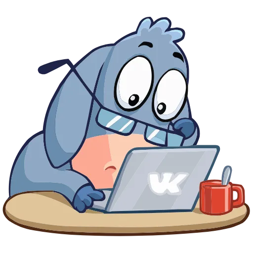 👨‍💻 Эмодзи «Набор эмоджи с осликом Элвисом из ВК в качестве» для Telegram