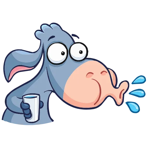 😱 Эмодзи «Набор эмоджи с осликом Элвисом из ВК в качестве» для Telegram