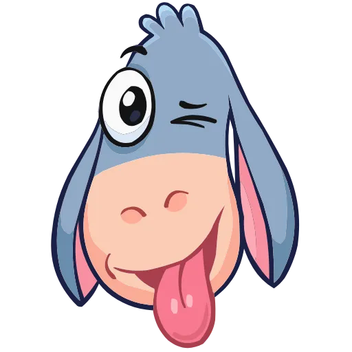 😜 Эмодзи «Набор эмоджи с осликом Элвисом из ВК в качестве» для Telegram