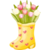 🌷 Эмодзи «Весенние буквы, цветы» для Telegram