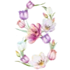 🌷 Эмодзи «Весенние буквы, цветы» для Telegram