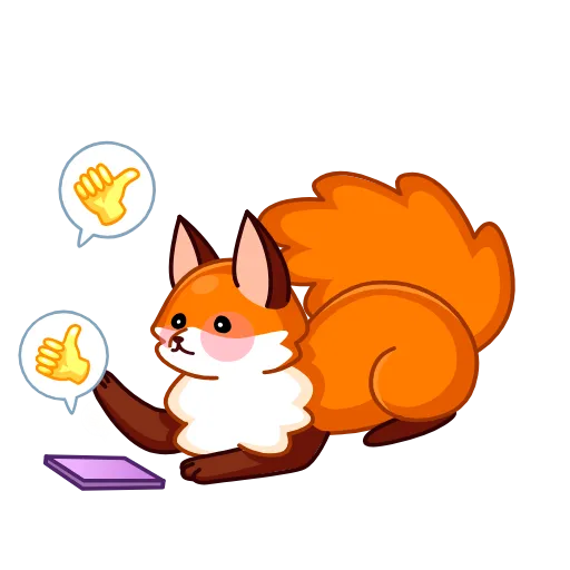 👍 Эмодзи «Red Fox» для Telegram