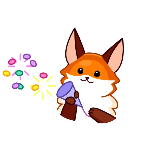 🥳 Эмодзи «Red Fox» для Telegram