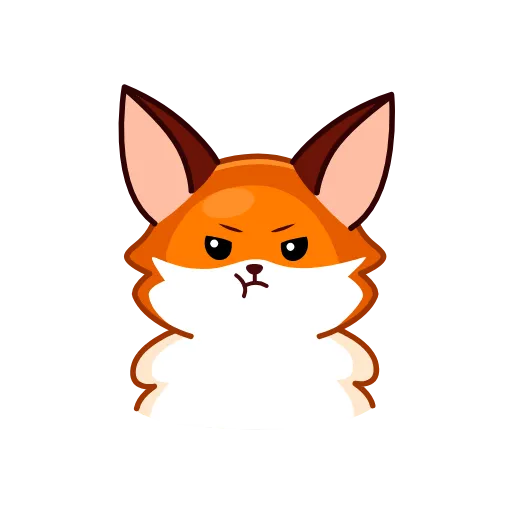😡 Эмодзи «Red Fox» для Telegram