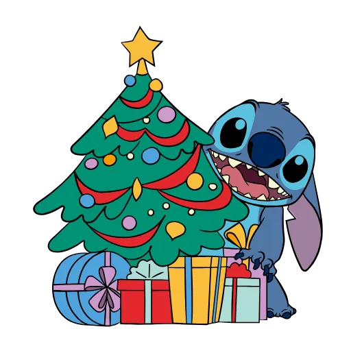 👀 Эмодзи «Stitch Xmas» для Telegram