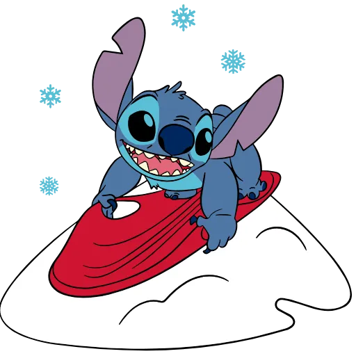 🏂 Эмодзи «Stitch Xmas» для Telegram