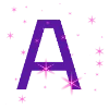 🥳 Эмодзи «Фиолетовые буквы, русские и английские, иконки» для Telegram