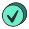 ✅ Эмодзи «Буквы розово-зелёные» для Telegram