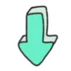 ⬇️ Эмодзи «Буквы розово-зелёные» для Telegram