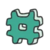 #️⃣ Эмодзи «Буквы розово-зелёные» для Telegram