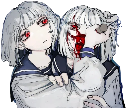 ☠ Стикер «Ero guro (Gore)» для Telegram