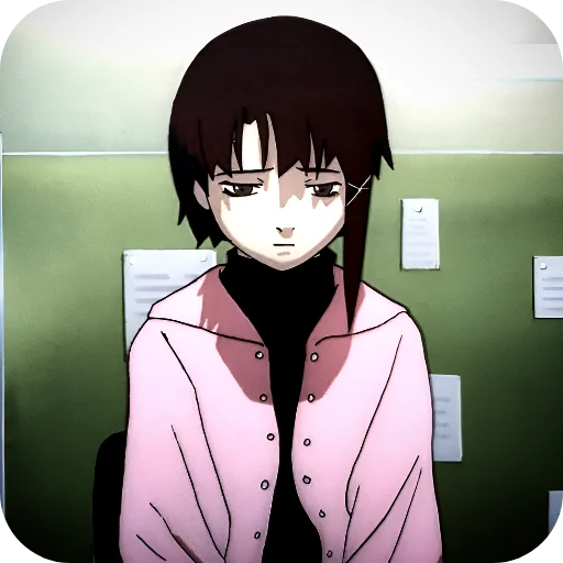 😞 Стикер «Lain Iwakura» для Telegram