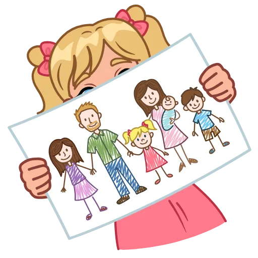 👩‍🎨 Стикер «Семья» для Telegram