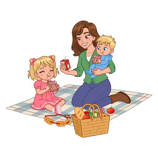 🧺 Стикер «Семья» для Telegram