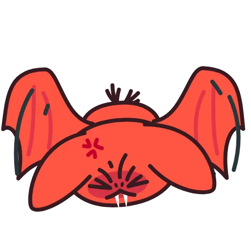 😡 Эмодзи «Fang Bat» для Telegram