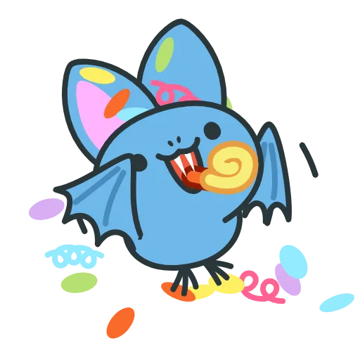🥳 Эмодзи «Fang Bat» для Telegram